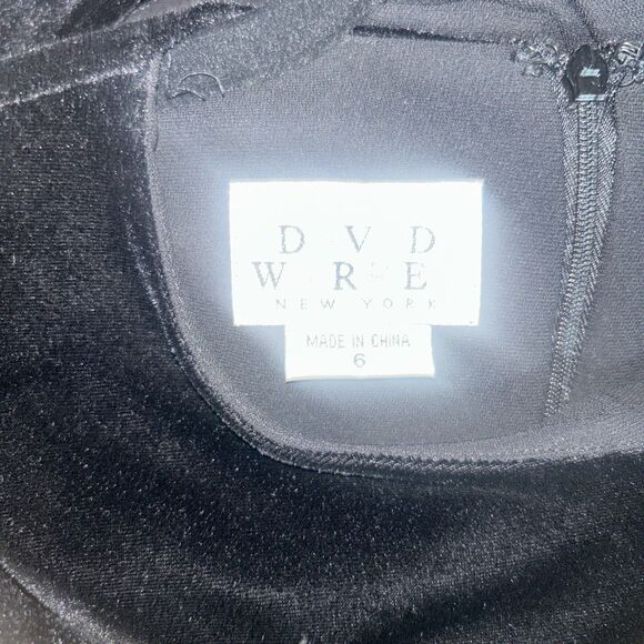 Women’s Formal Vintage Black David Warren New York Long Sleeve Dress, Sz 6, NWT - Picture 7 of 7